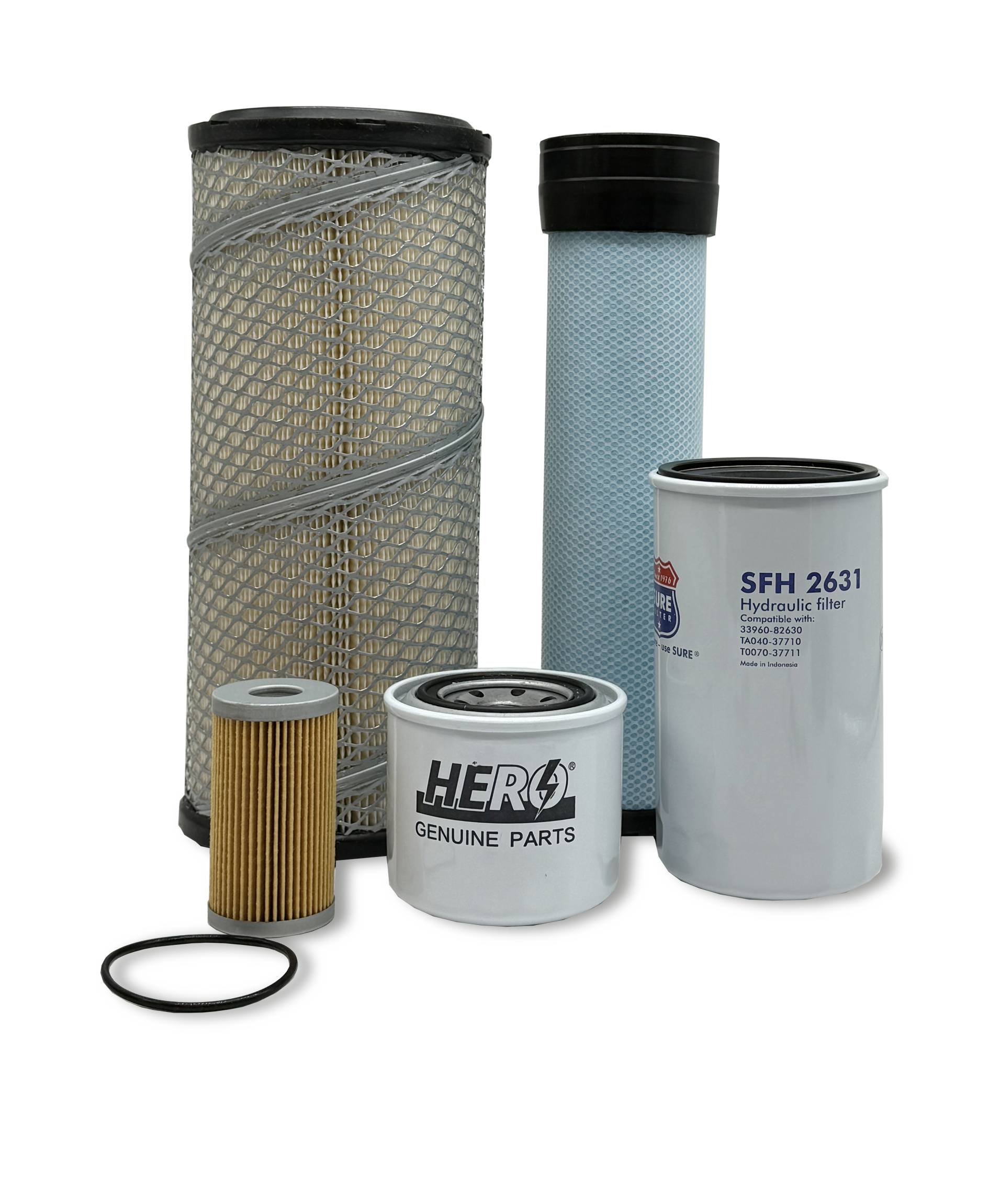 Kubota L5040GST Tractor Maintenance Filter Kit - Air, Oil & Fuel Replacement Filters - Compatible with Kubota L5040GST Models - Perfect for Routine Tractor Maintenance & Engine Protection