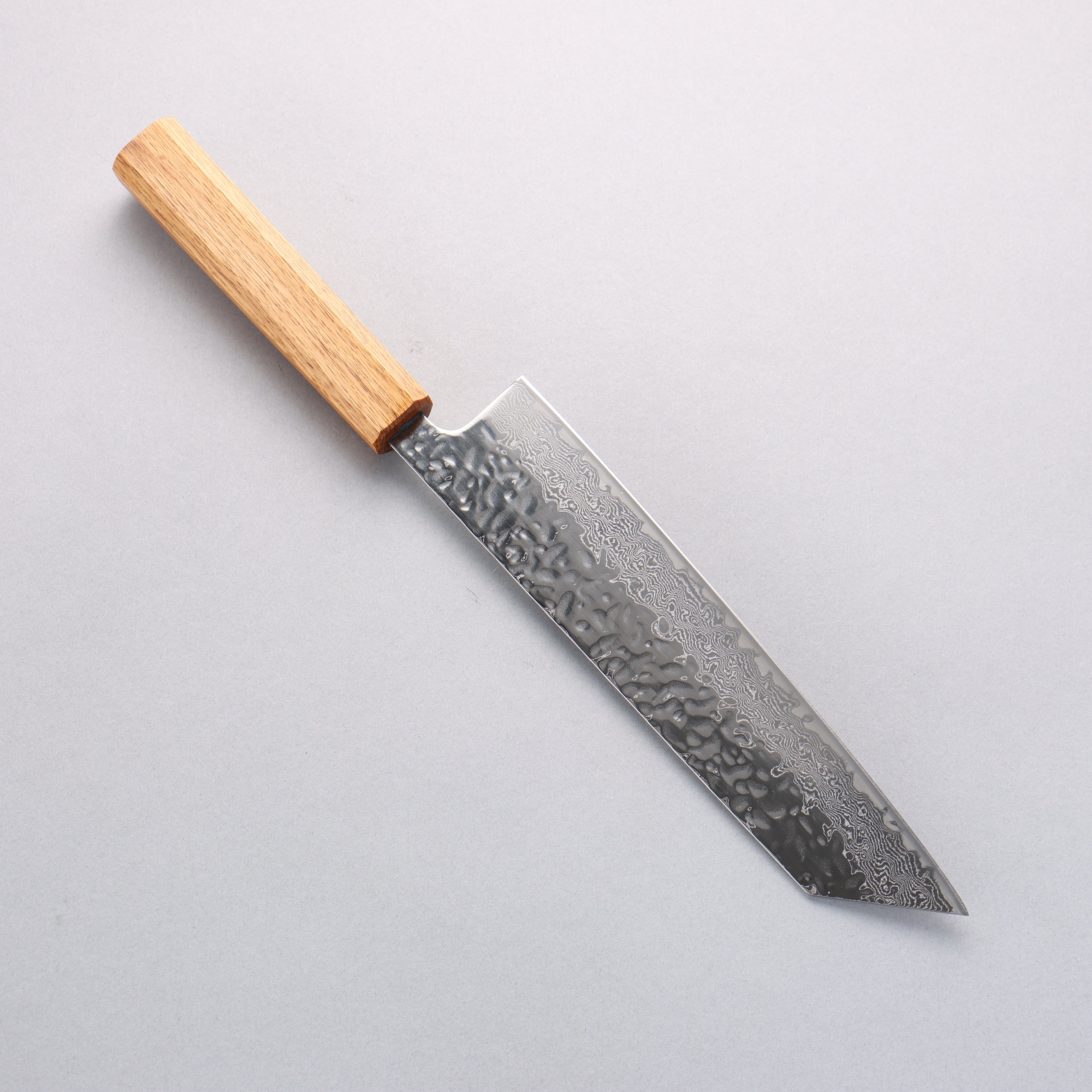 Premium AUS10 Hammered Damascus Kiritsuke Knife 210mm - Japanese Oak Handle - Professional Chef's Knife for Sushi, Sashimi & Precision Cutting