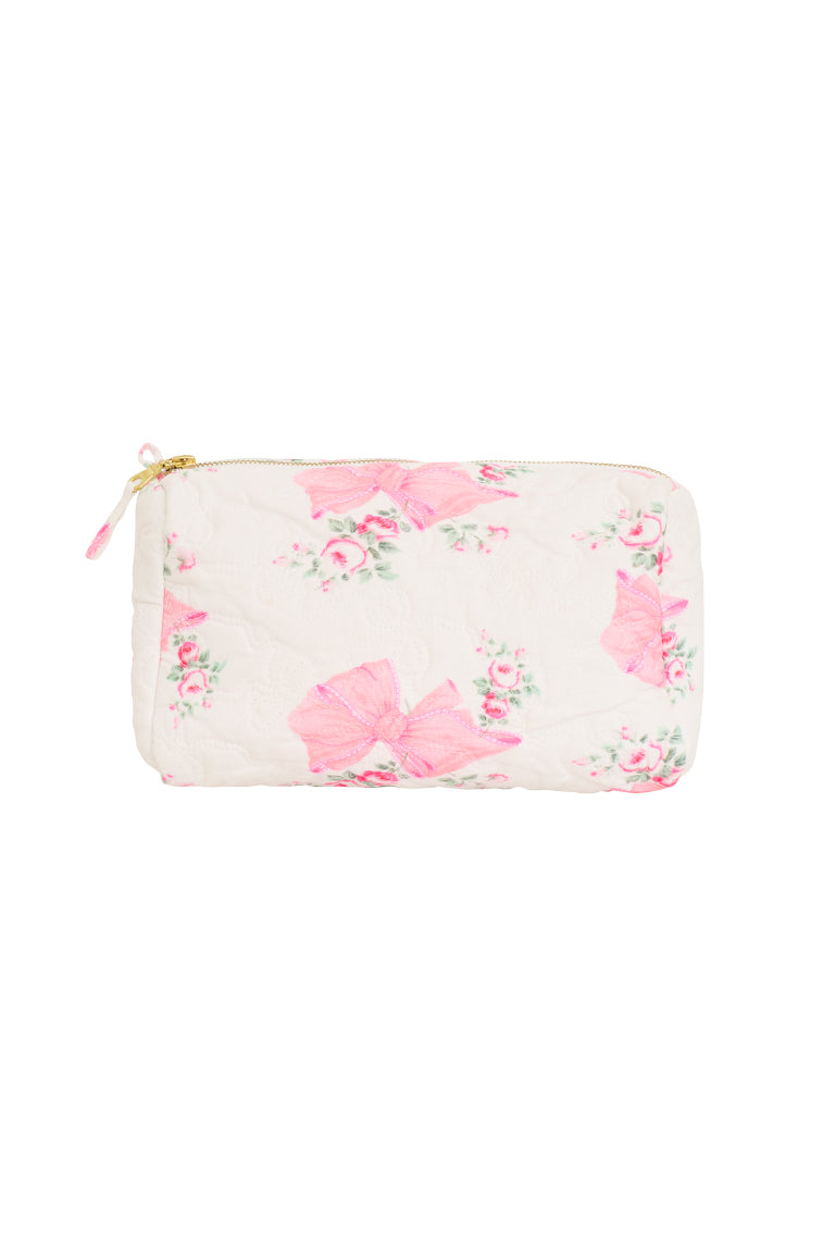 Octavia Rosa Beaux Pouch - Elegant Makeup Bag for Women | Travel Cosmetic Organizer | Perfect for Brushes, Lipsticks & Skincare | Great Gift Idea for Birthdays & Holidays