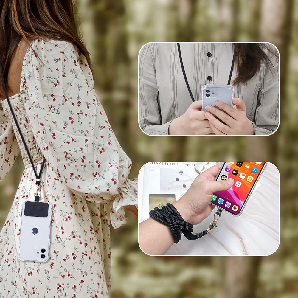 Ownest Universal Adjustable Phone Lanyard - Compatible with All Smartphones, Portable Shoulder Strap & Neck Strap for iPhone, Samsung, Google Pixel (Pink) - Perfect for Travel, Concerts, Work & Outdoor Activities