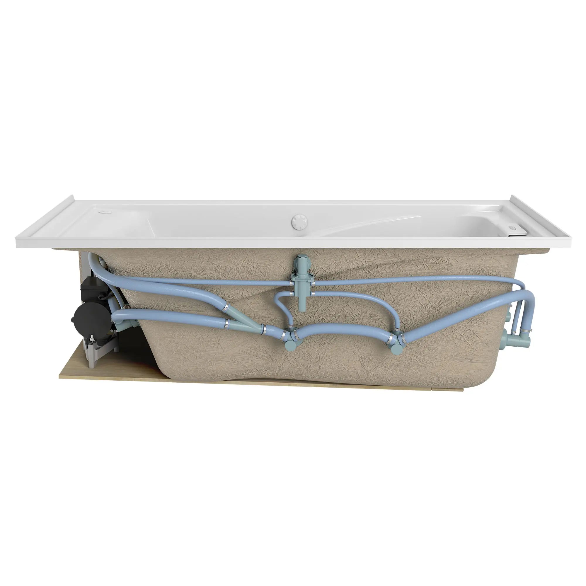 EverClean 60x32 Inch Whirlpool Bathtub with Apron - Premium Acrylic Drop-In Soaking Tub for Bathroom Remodel, Spa Relaxation & Hydrotherapy at Home