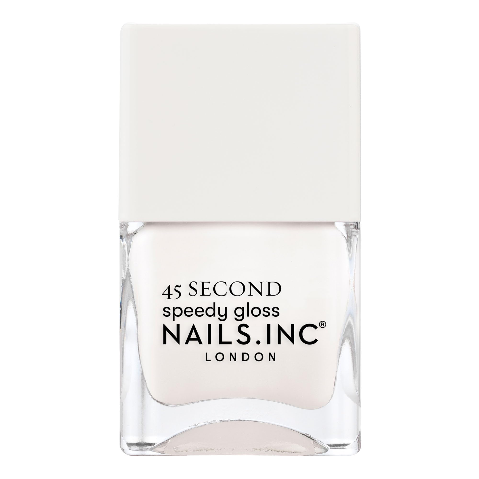 Nails Inc 45 Second Speedy Gloss Nail Polish - Willa White Shade | Quick-Dry High Shine Finish for Salon-Quality Manicures at Home | Perfect for Everyday Wear, Special Occasions & Nail Art Designs