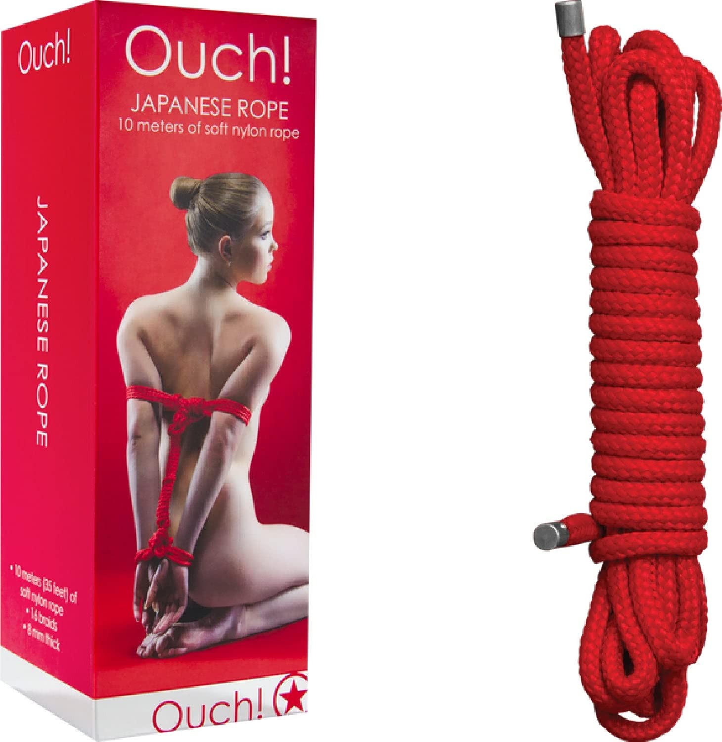 Premium Japanese Red Cotton Rope - Durable & Soft for DIY Crafts, Home Decor, Gift Wrapping & BDSM - 3mm Thick (33ft)