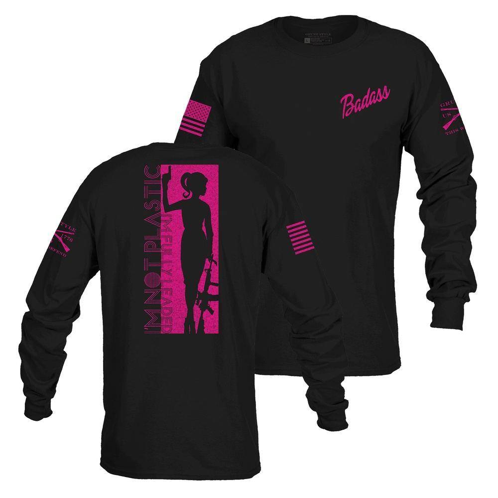 Women's Black Fully Leaded Long Sleeve Shirt - Comfortable & Stylish for Work, Casual Wear & Outdoor Activities