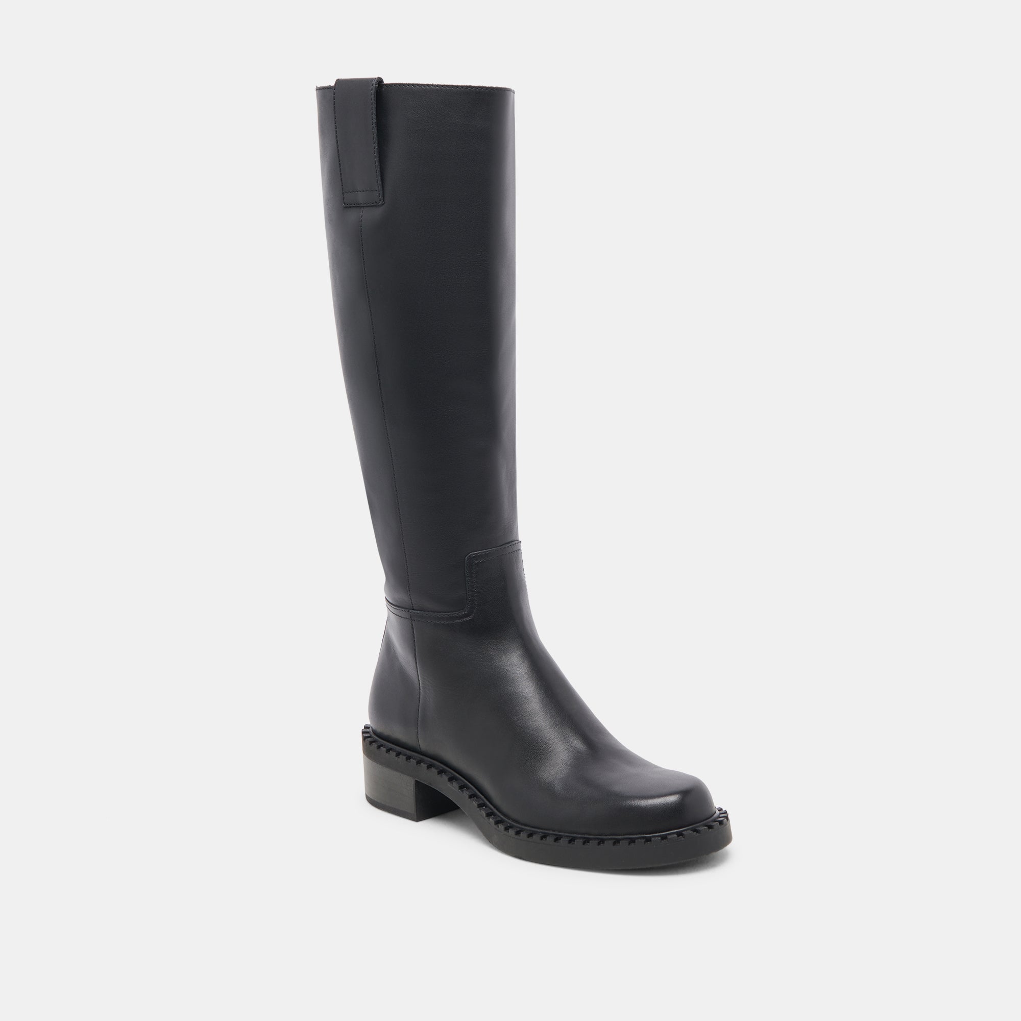 GLORY H2O Wide Calf Boots for Women - Black Leather Waterproof Rain Boots - Comfortable Slip Resistant Shoes for Outdoor, Work & Winter Weather