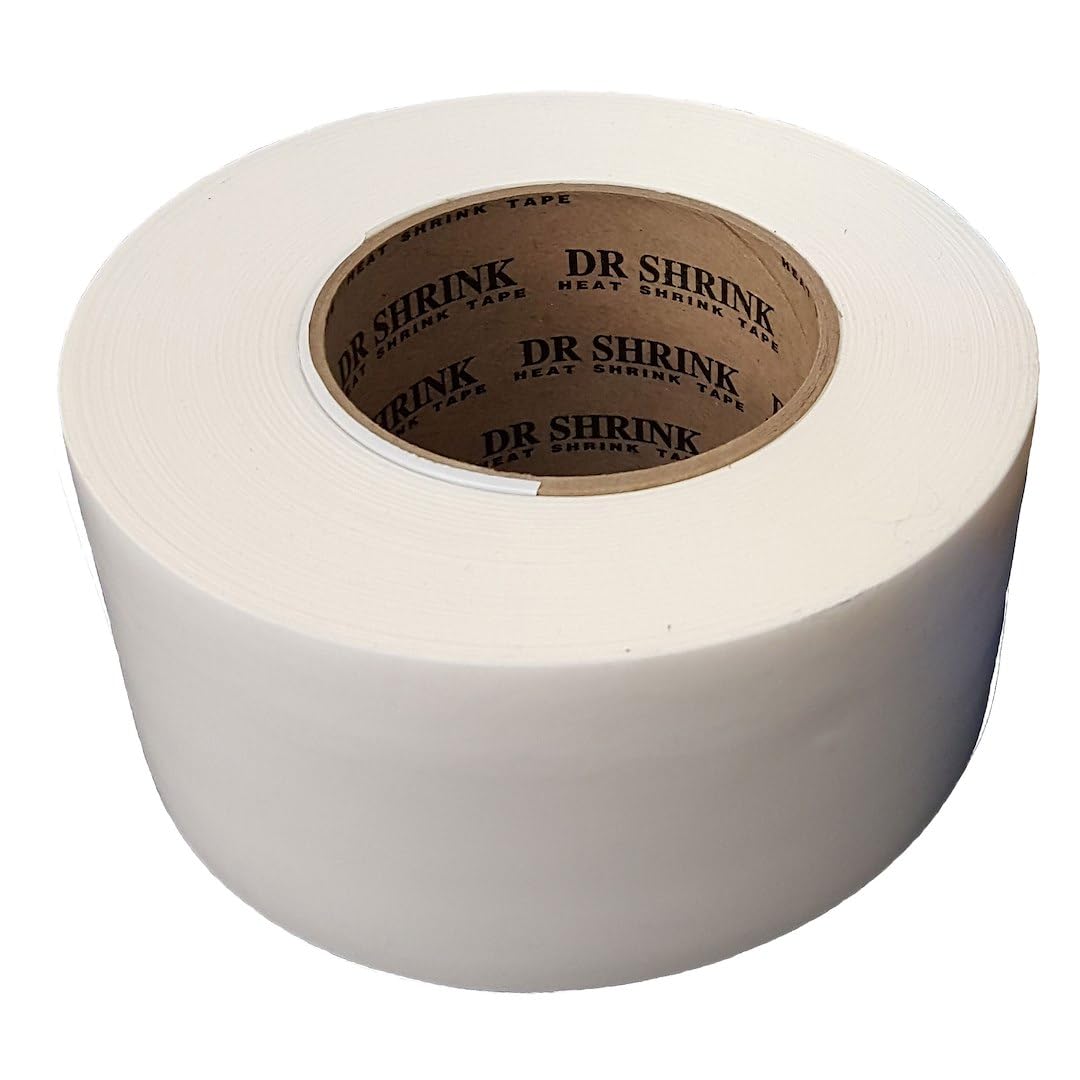 Dr. Shrink DS-703W 3-Inch x 180-Foot White Heat Shrink Tape for Electrical Insulation, Pipe Wrapping & Marine Applications