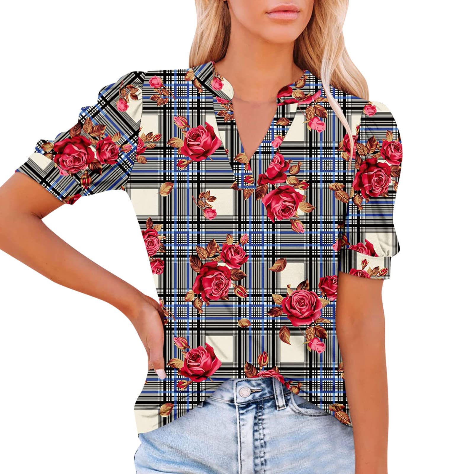 Women's Summer Tops - Stylish Short Sleeve O-Neck Blouse & Loose Fitting Casual Tee Shirt | Perfect for Beach Outings, Vacation Wear & Everyday Comfort