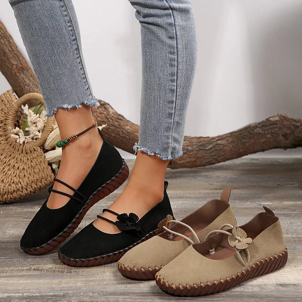 Comfortable Round Toe Casual Shoes for Women - Breathable & Lightweight Everyday Walking Shoes for Work, Travel & Daily Wear