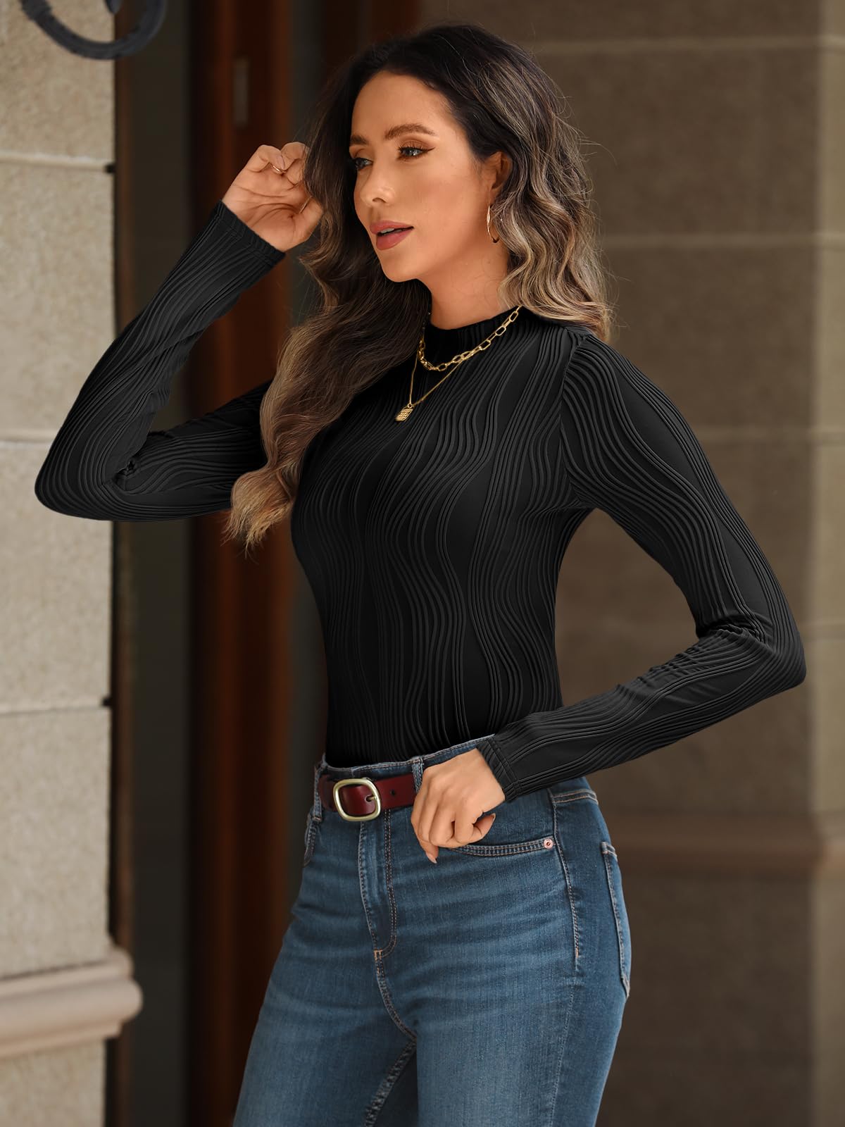 LILLUSORY Women's Long Sleeve Blouse 2025 - Business Casual Work Shirt, Office Wear, Dressy Tops for Professional Women | Perfect for Office, Meetings, and Business Events