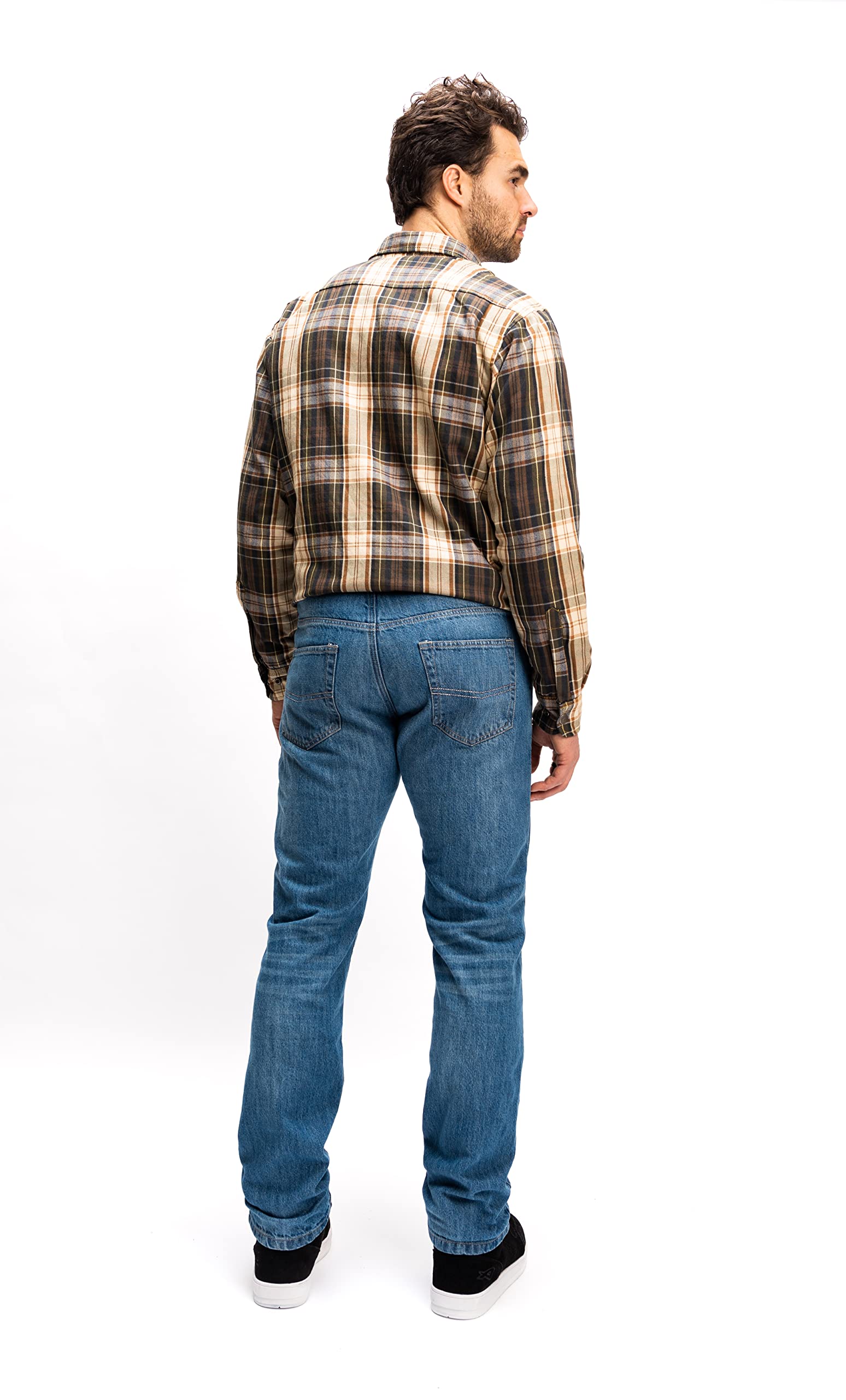 Men's CE Armor Motorcycle Jeans with 8000D Mil-Spec Protection & 40% Dupont Kevlar - Relaxed Fit for Comfortable Riding & Urban Commuting