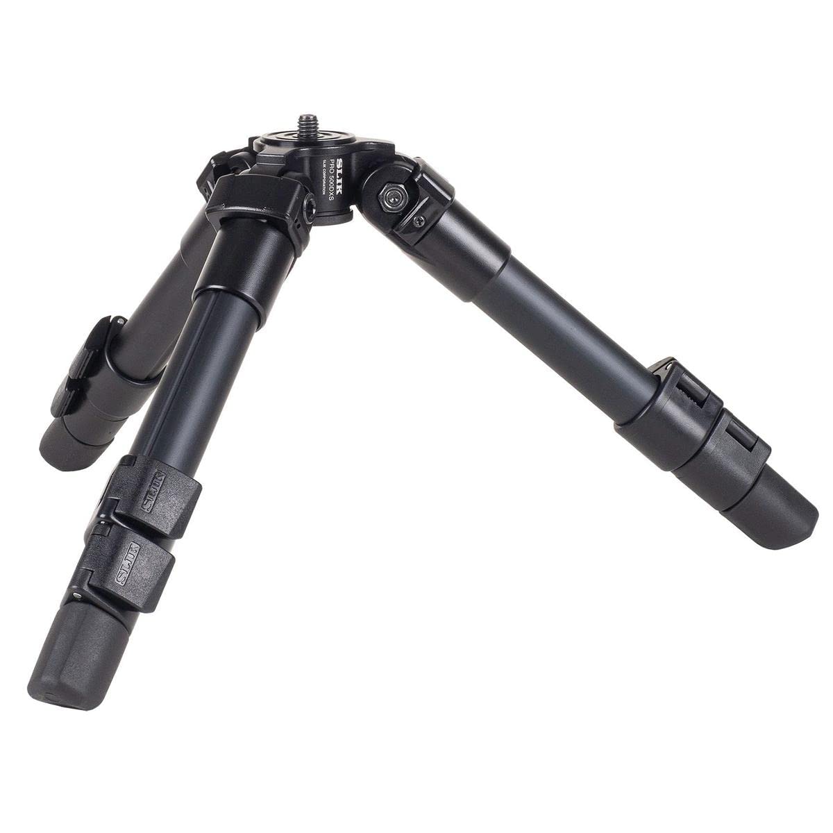 SLIK PRO 500DXS 16-Inch Short Tripod Legs - Lightweight Aluminum Tripod Stand for DSLR Cameras (Black, Model 613-501) | Perfect for Travel Photography, Vlogging & Indoor Studio Shoots