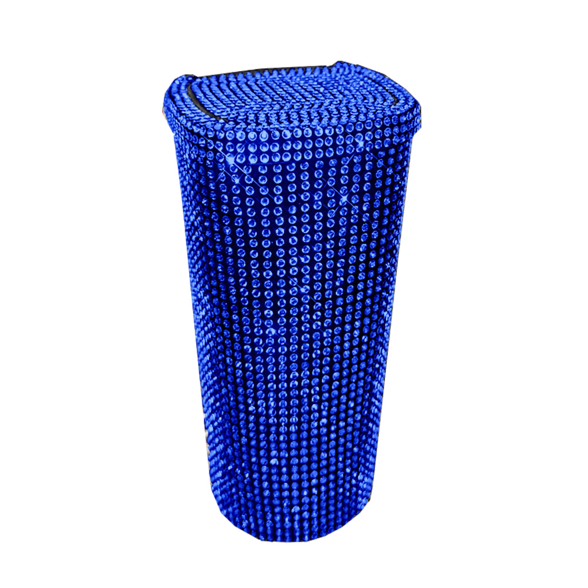 6-Piece Bling Car Trash Can Set - Blue Plastic Waste Bin with Lid for Vehicles, Cars & Trucks - 100% Satisfaction Guaranteed | Perfect for Road Trips, Commuting & Keeping Your Car Clean