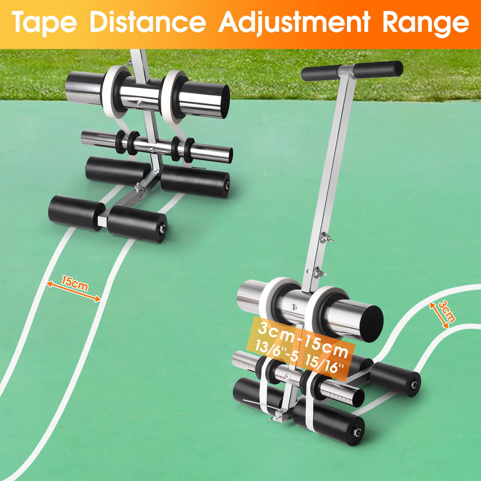 SWANSOFT Professional Line Striping Machine for Parking Lots, Sports Fields, Driveways - Asphalt & Concrete Paint Tape Applicator - Perfect for Road Marking, Floor Painting, and Safety Warning Lines