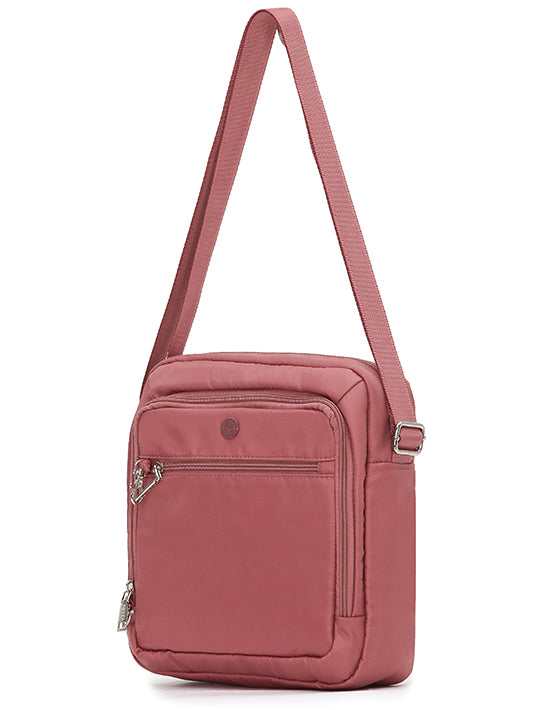 TOSCA TCA 954 Anti-Theft Shoulder Bag in Coral - Secure Crossbody Purse for Travel, Commuting & Everyday Use