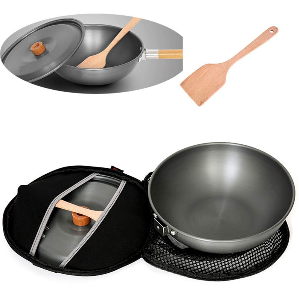Portable Outdoor Picnic Wok with Storage Bag - Chinese Style Removable Cooking Pot for Camping, Hiking, Backpacking & Picnic Activities - Perfect for Outdoor Cooking Adventures