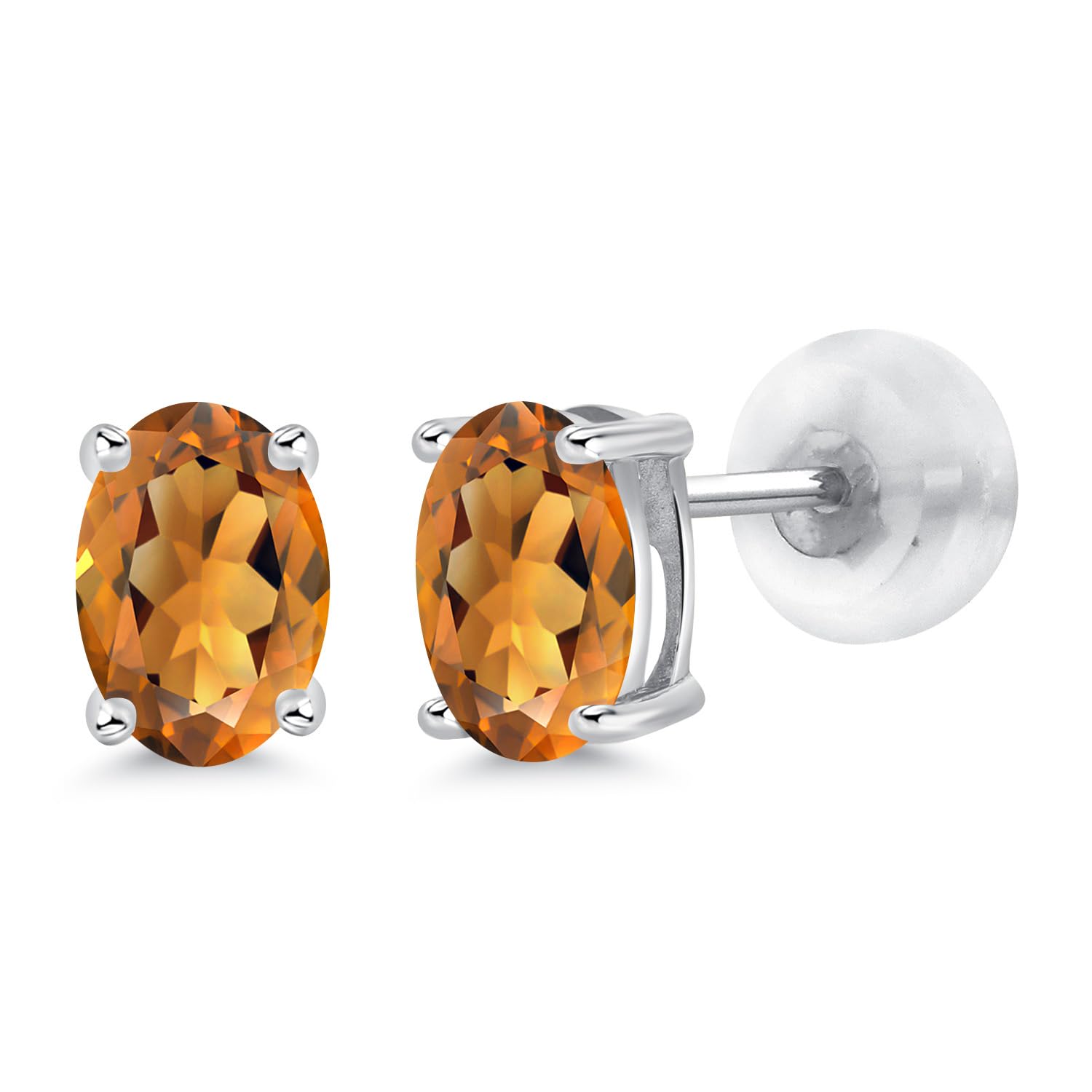 14K Gold Oval Gemstone Birthstone Stud Earrings for Women & Men | 6x4mm Oval Cut | Fine Jewelry Gifts for Mom, Wife, Her | Perfect for Birthdays, Anniversaries & Special Occasions