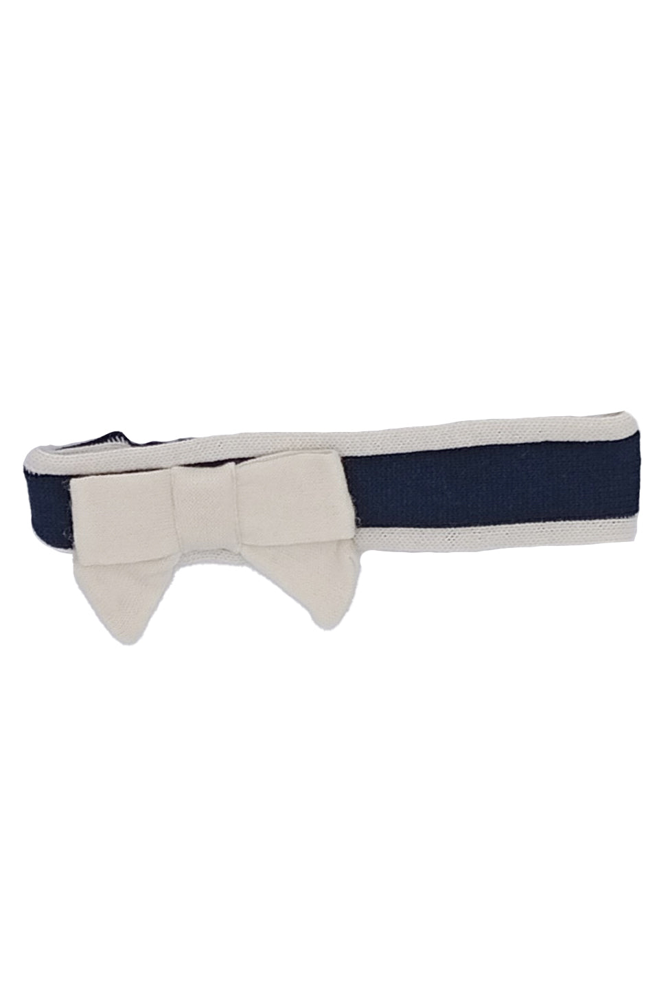 Navy & Cream Bow Headband for Women & Girls - Elegant Hair Accessory for Parties, Weddings & Everyday Wear