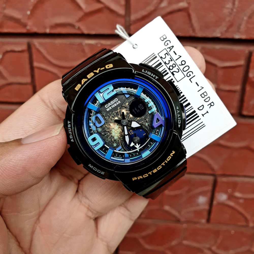 Casio Baby-G BGA-190GL-1BDR Digital Sport Watch for Women - Shock Resistant, Water Resistant, LED Backlight - Perfect for Running, Swimming & Outdoor Activities