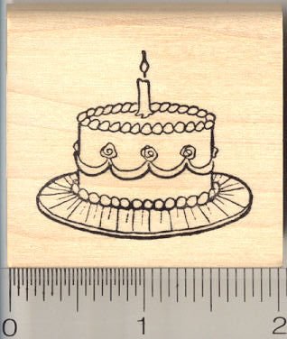 Custom Birthday Cake Rubber Stamp - Personalized Cake Decorating Stamp for DIY Baking & Scrapbooking - Perfect for Birthday Cards, Invitations & Party Decor