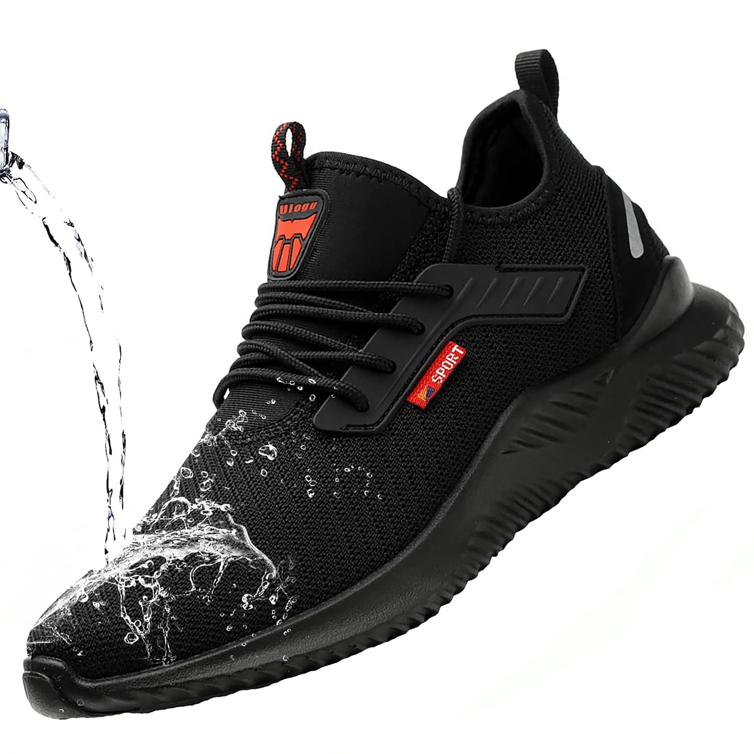 Ulogu Steel Toe Shoes for Men & Women - Waterproof Lightweight Work Boots with Safety Toe | OSHA Compliant Industrial & Roofing Sneakers | Perfect for Construction, Warehouse & Outdoor Work
