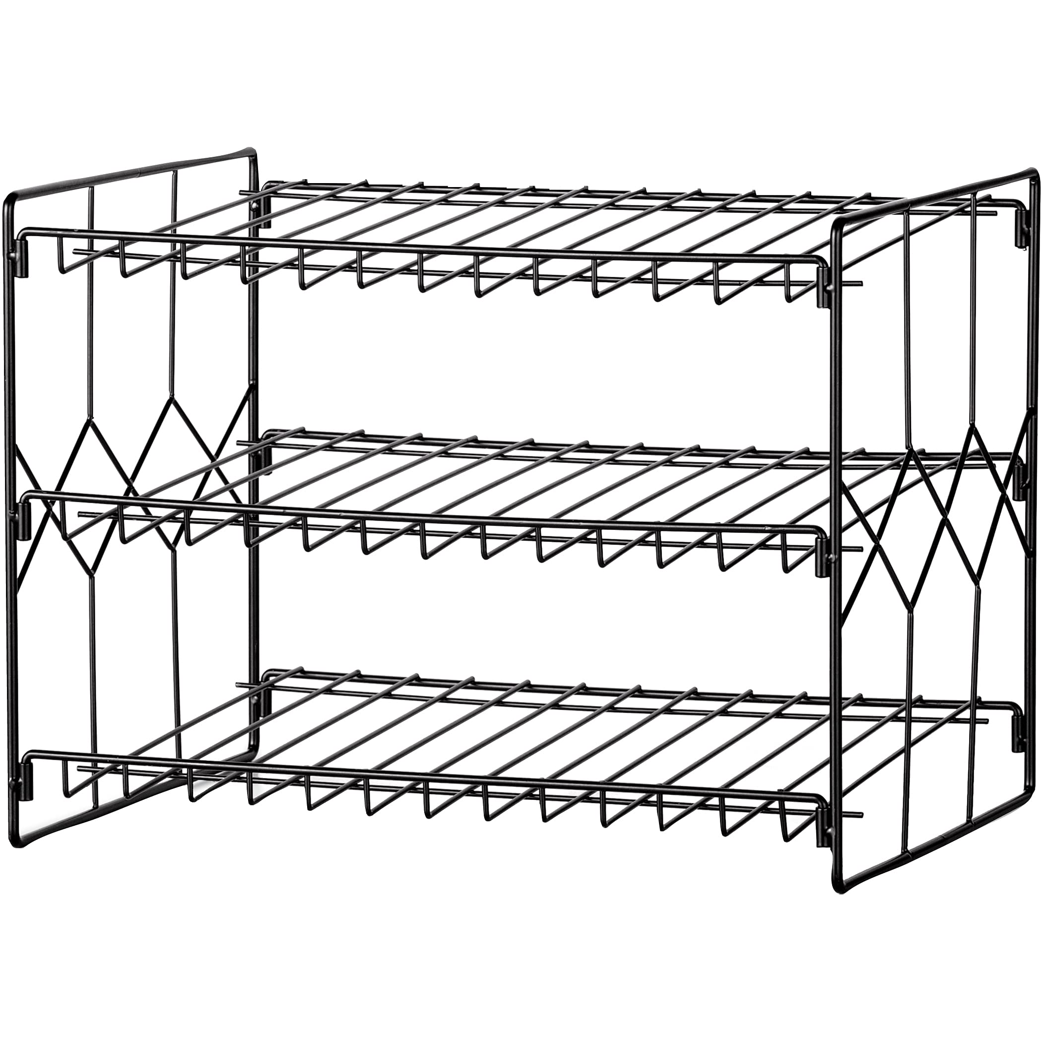 3-Tier Can Storage Organizer Rack - Space Saving Pantry & Kitchen Solution for Canned Goods - Black - Perfect for Pantry Organization & Small Kitchen Storage