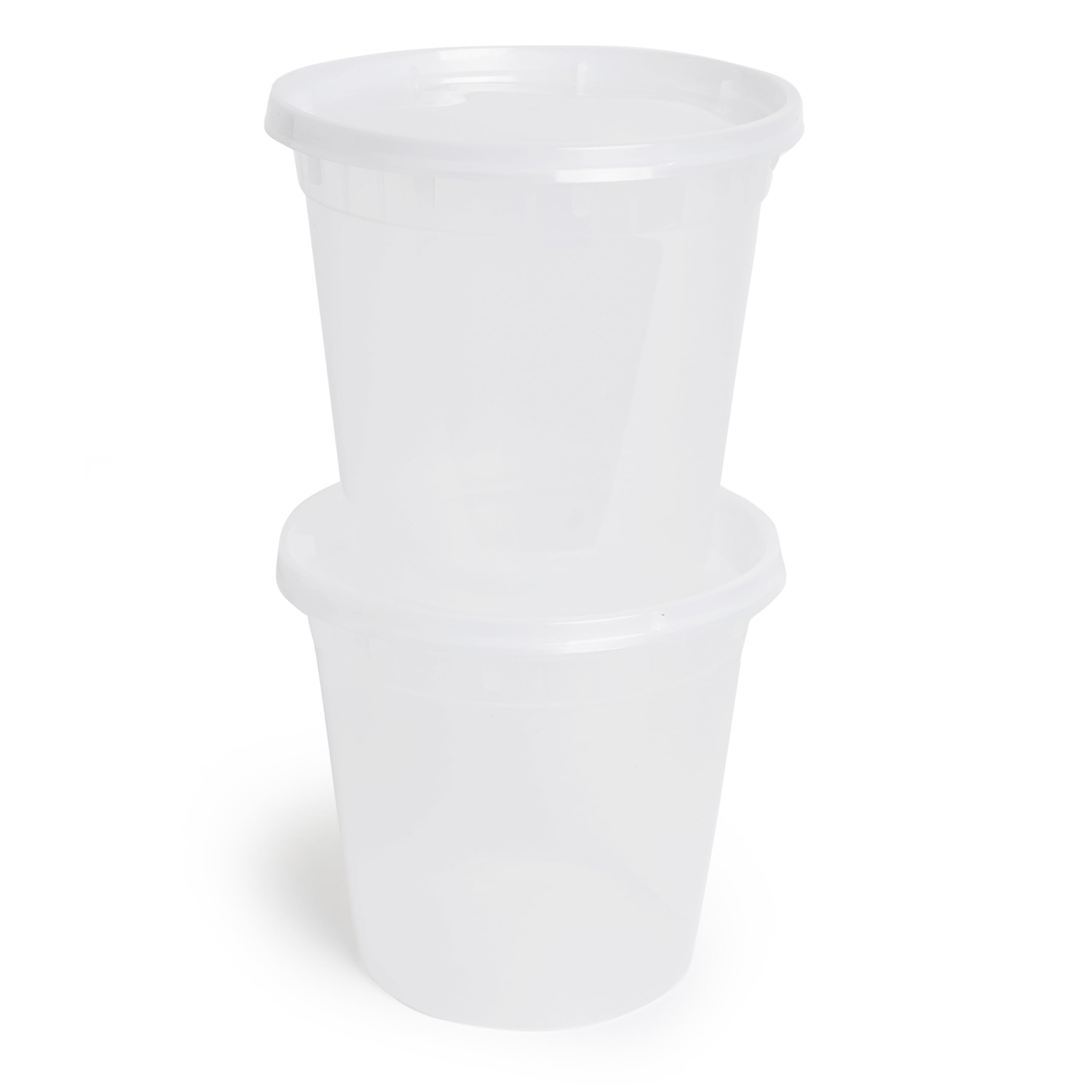 TIYA 24oz Takeout Food Containers Bulk 240 Pack with Lids - Reusable Plastic Food Storage Containers for Meal Prep, Soups & Leftovers - Microwave & Dishwasher Safe, Airtight Leak Proof - Perfect for Restaurants, Catering & Home Use