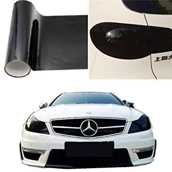 Premium Dark Smoke Vinyl Film for Headlight & Tail Light Tinting - 12