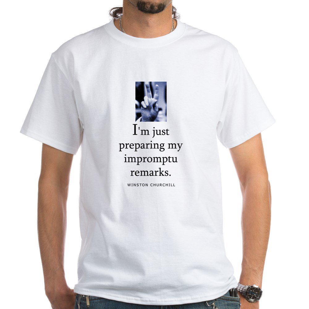 Impromptu Remarks White Cotton T-Shirt for Men & Women - Comfortable Casual Tee for Everyday Wear, Parties & Gifts