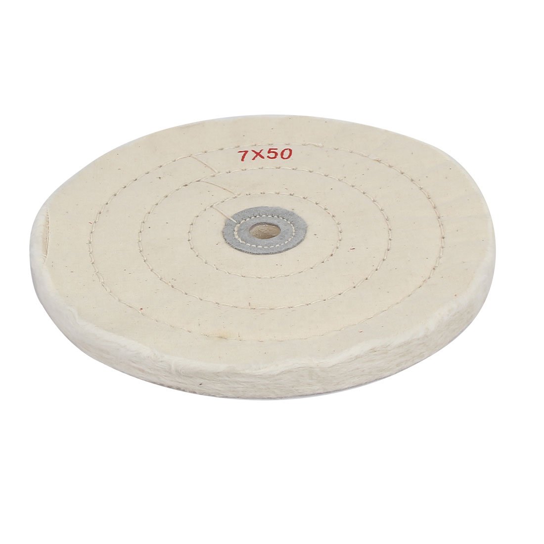 IIVVERR 7-Inch 50-Ply Round Polishing Buffing Wheel - White Cloth Grinder Mop for Metal, Wood & Auto Detailing - Perfect for DIY Projects & Professional Use