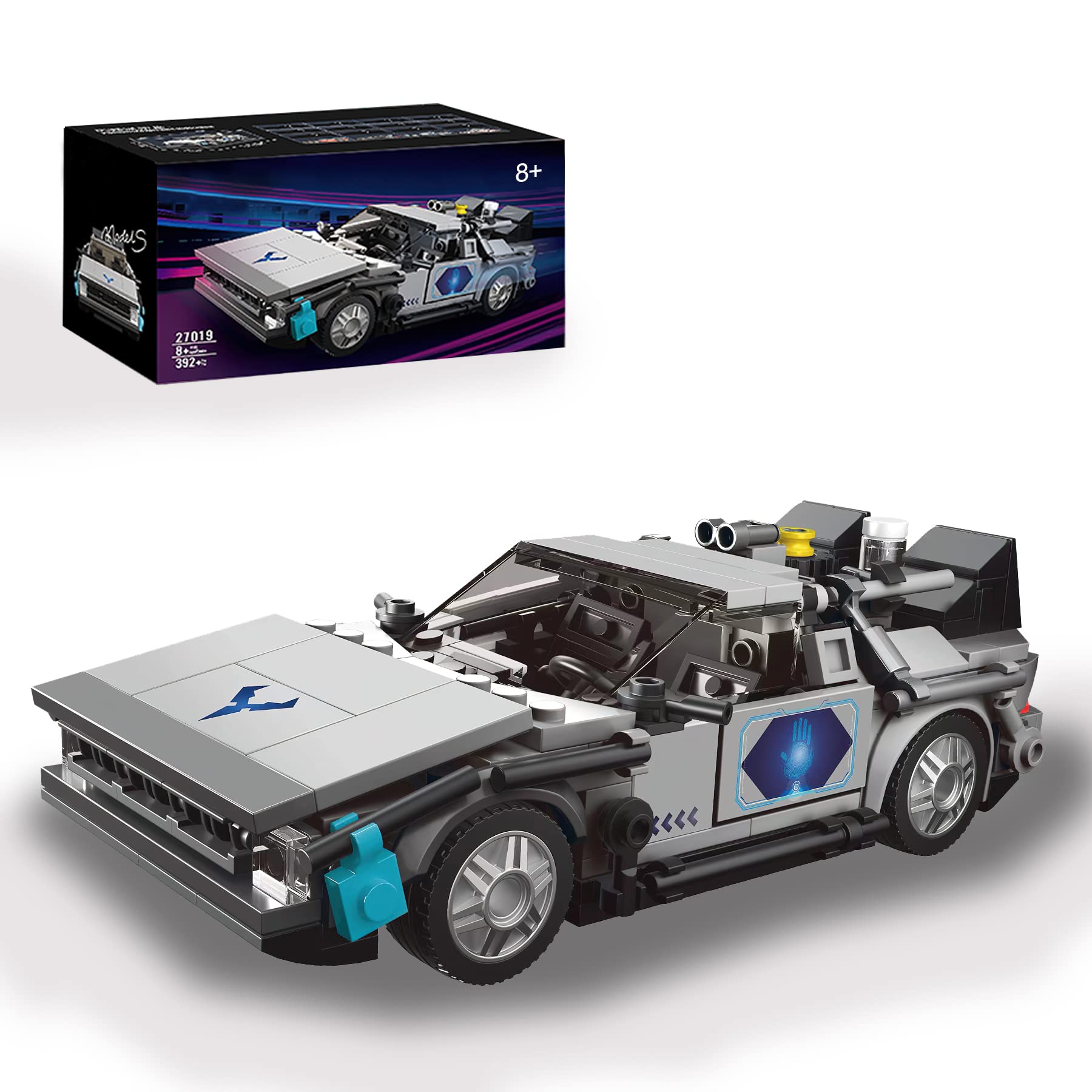 HI-REEKE Back to the Future Time Machine Building Kit for Adults - Speed Champion Car Creator Building Blocks Toy Set - Perfect for Collectors, DIY Enthusiasts & Movie Fans - Great Gift for Birthday, Christmas & STEM Education