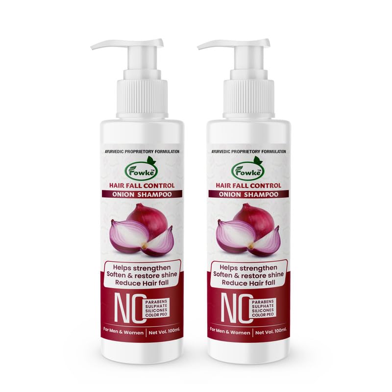 Onion Hair Shampoo Pack of 2 | Sulfate-Free Shampoo for Strong, Shiny & Healthy Hair | Reduces Hair Fall Up to 100% | Strengthens, Softens & Restores Natural Shine | Perfect for Daily Hair Care & Scalp Nourishment