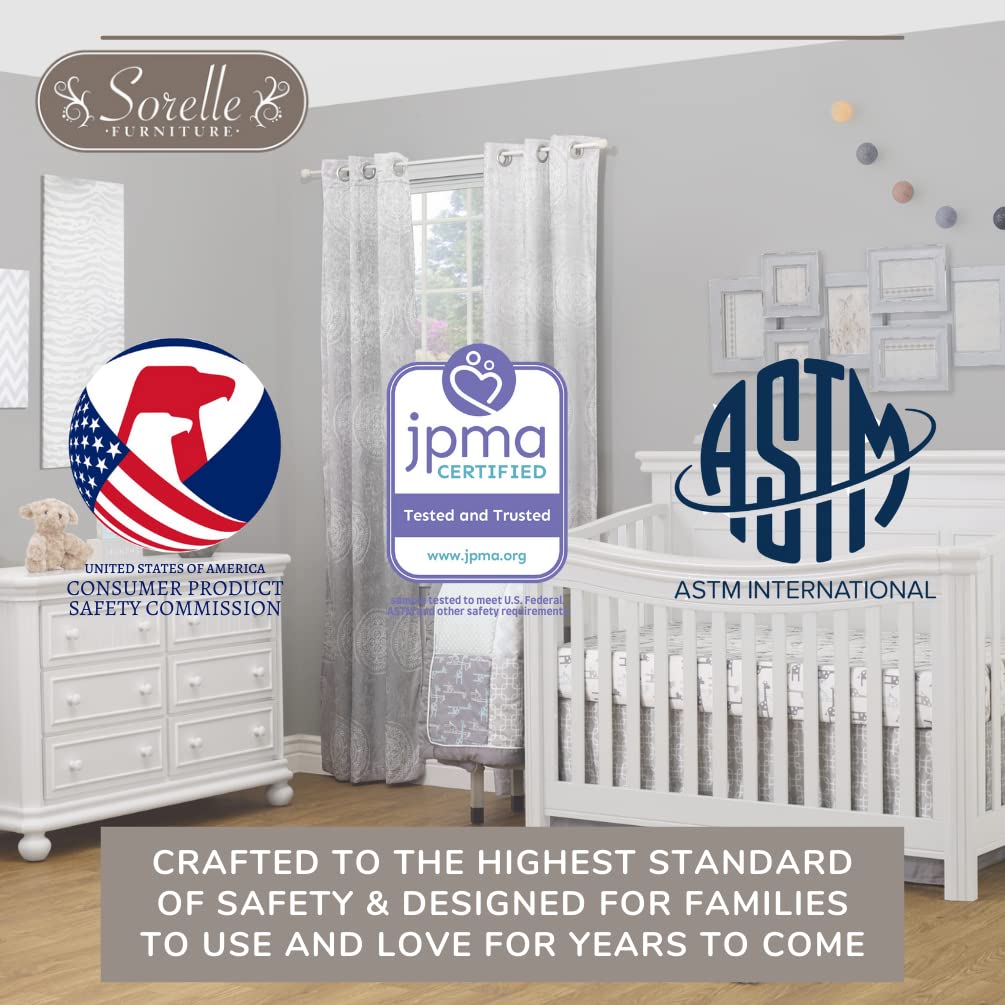 Sorelle Furniture Toddler to Full-Size Bed Conversion Kit with Adult Safety Rails - Solid Wood Crib Transition System in Weathered White (#233) | Perfect for Nursery Upgrade & Child Room Safety