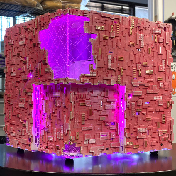 Star Trek Borg Cube ATX PC Case - Sakura Pink Edition for Gaming & Sci-Fi Fans | Perfect for Themed Builds & Collectors