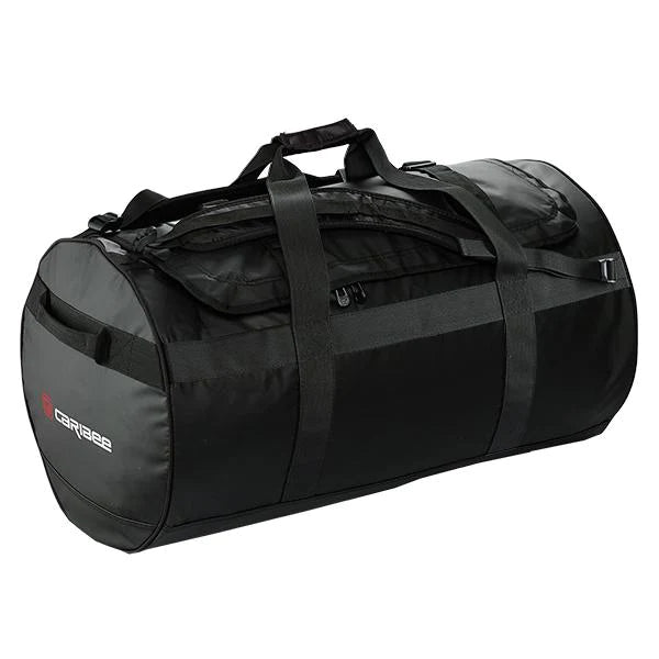 Caribee Kokoda 90L Waterproof Duffle Bag - Large Travel Duffel for Camping, Hiking & Outdoor Adventures - Black