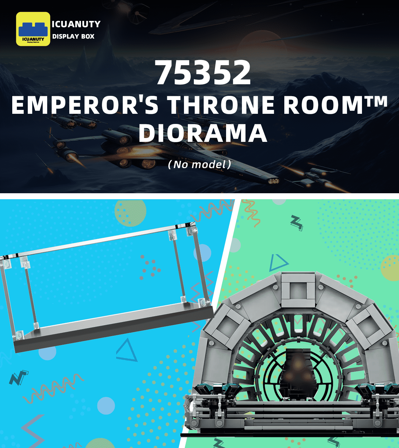 LEGO Emperor's Throne Room Diorama 75352 Display Case - Premium Acrylic Showcase for Star Wars Collectibles - Perfect for Home Decoration & Gift Giving