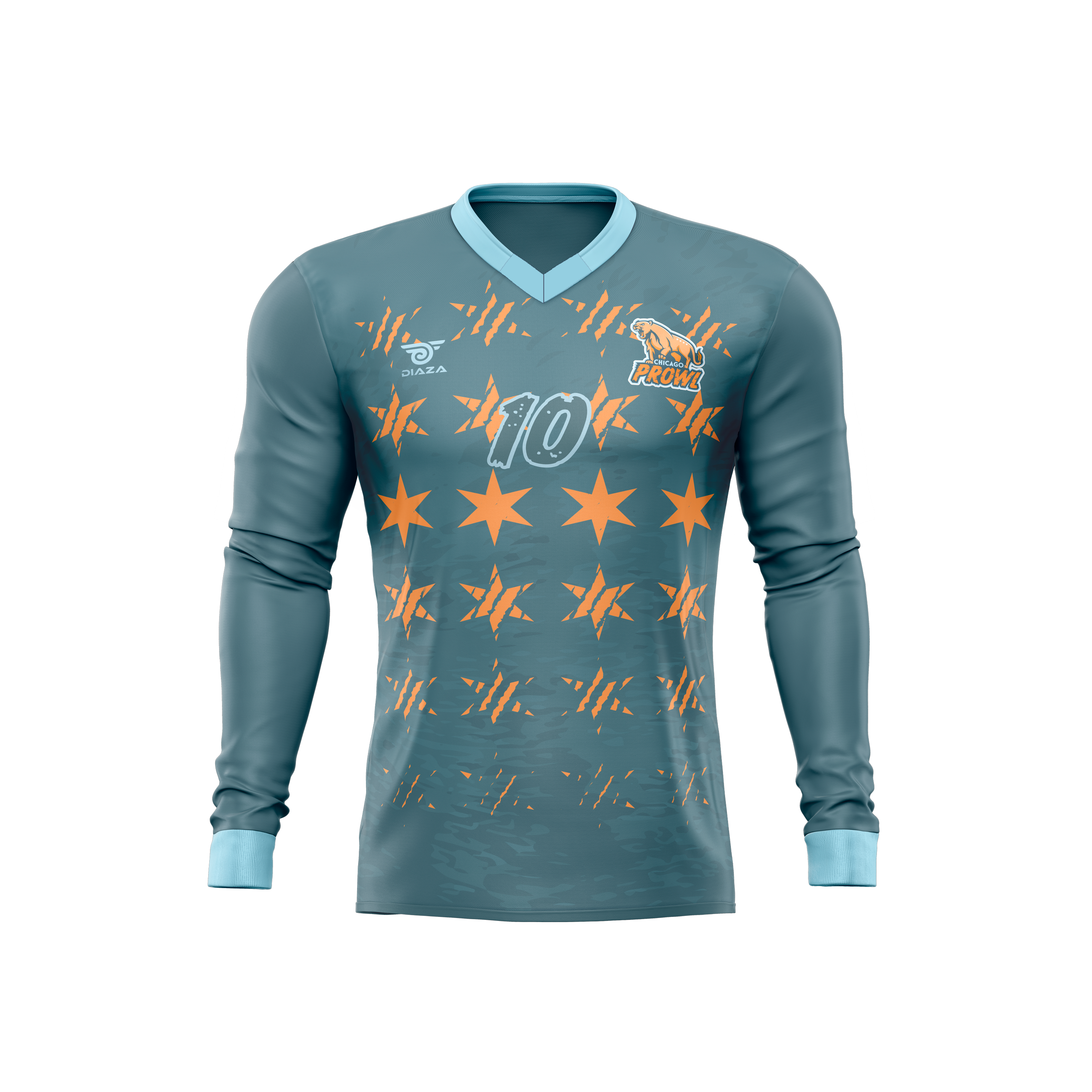 Chicago Prowl Long Sleeve T-Shirt for Men - Comfortable Cotton Crewneck Tee - Perfect for Casual Wear, Street Style & Urban Fashion