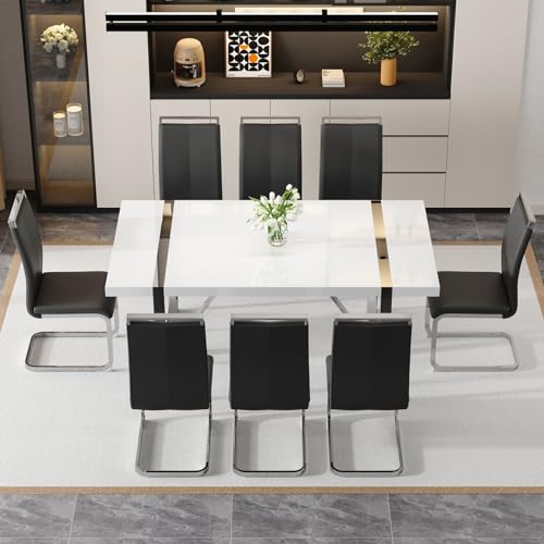 White Table + Black Chairs