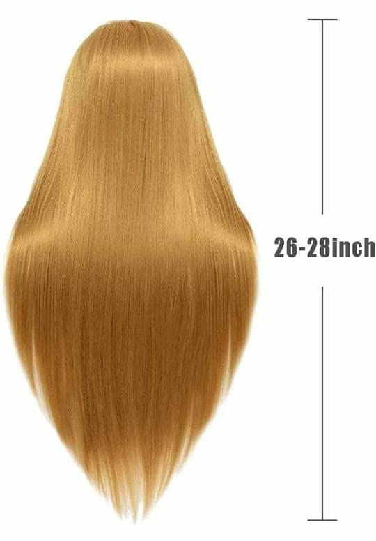 Professional VR Cosmetic Mannequin Head for Makeup Practice & Hair Styling Training - Salon Styling Dummy with Free Clamp Stand (Gold) - Perfect for Beauty Schools, Home Practice & Professional Hairstylists