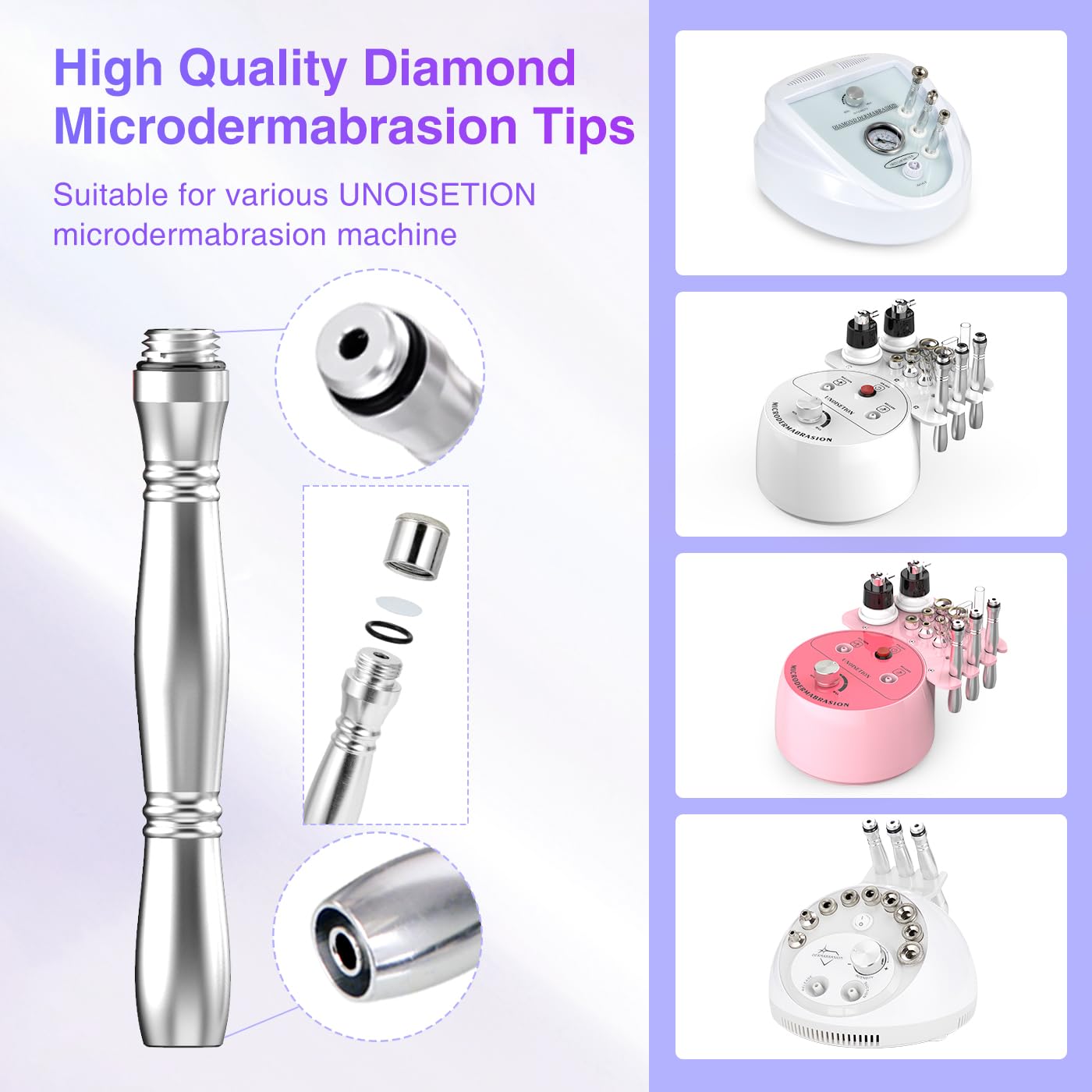 Professional Microdermabrasion Machine with 9 Diamond Heads - At-Home Facial Exfoliator for Glowing Skin | Perfect for Anti-Aging, Blackhead Removal & Skin Rejuvenation