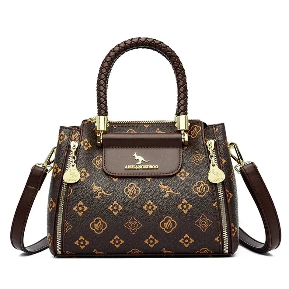 Stylish Brown Leather Handbag for Women - Soft Genuine Leather Tote with Spacious Interior - Perfect for Work, Travel & Everyday Use