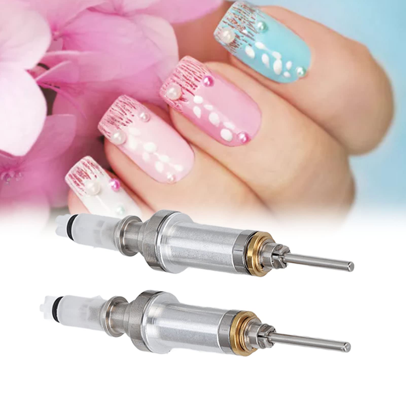 Professional Electric Nail Drill Kit - 2 PCS Manicure Drill Handles with Spindles for Acrylic Nails, Nail Polish & Care | Perfect for Salon, Home Use & DIY Nail Art