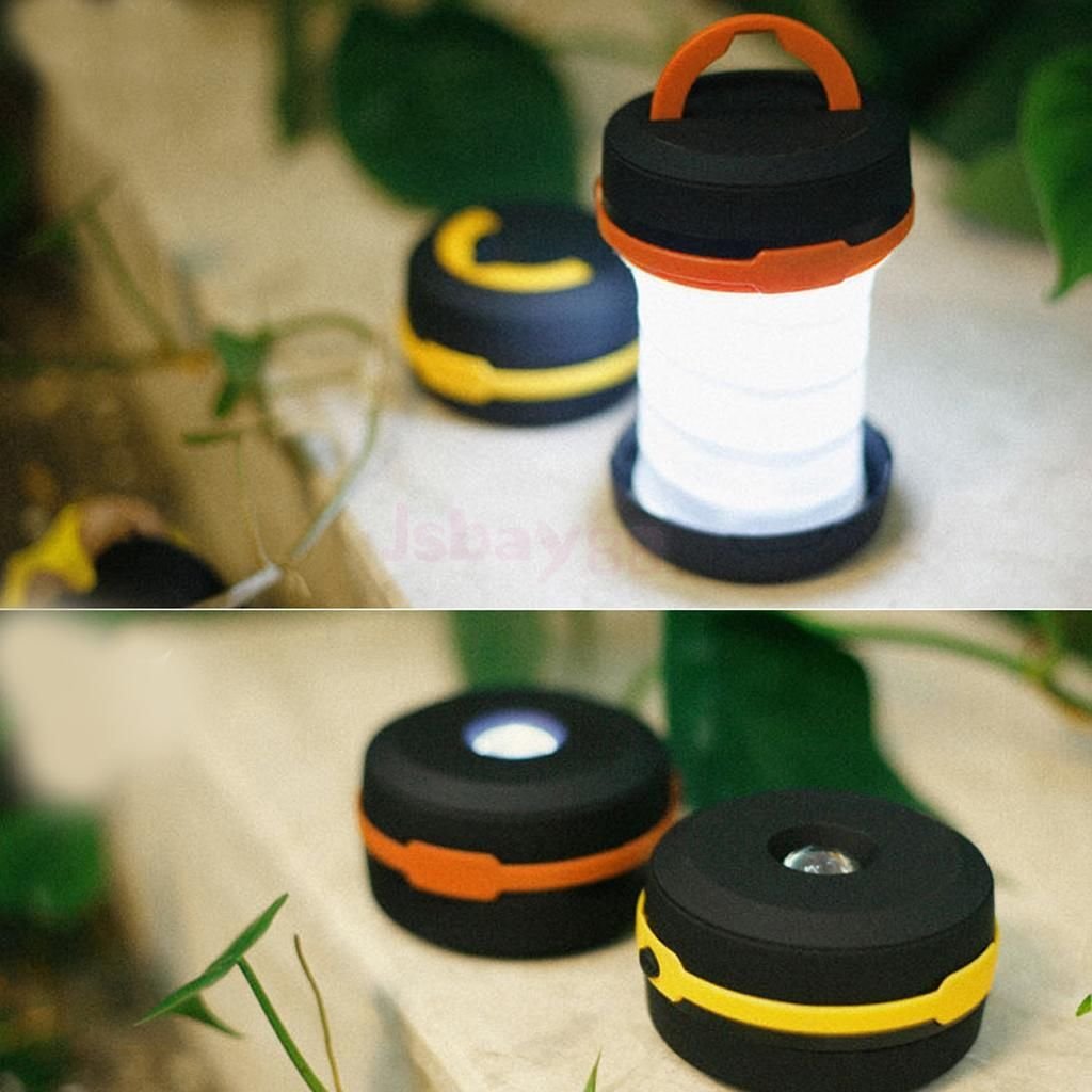 Hiibaby Solar LED Camping Lantern - Waterproof Flashlight with 900mAh Battery, Collapsible Handle & Phone Charger | Perfect for Outdoor Hiking, Emergency Power, Backpacking & Storm Preparedness (Red)