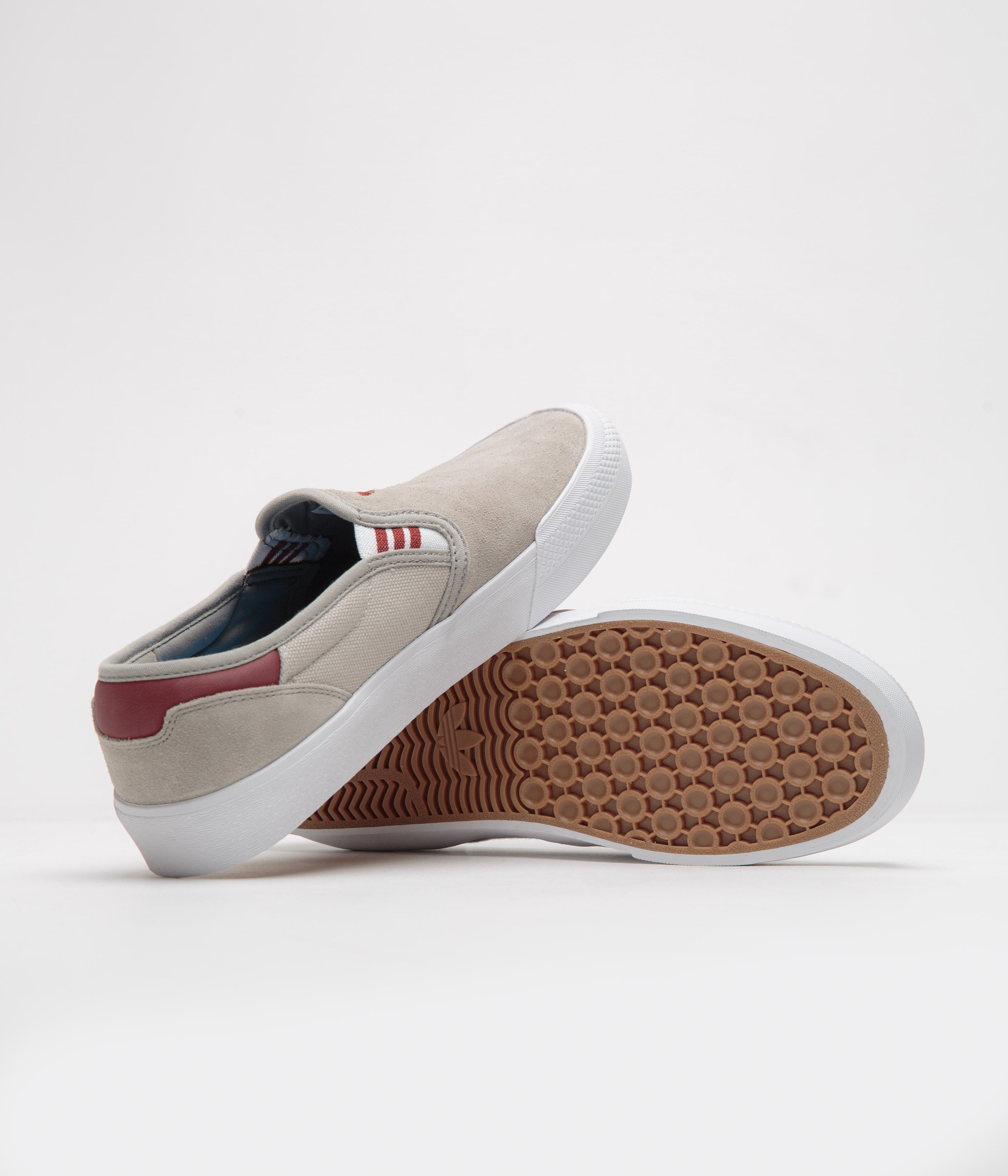Adidas Shmooofoil Slip On Shoes - Putty Beige, Preloved Ruby & Wonder Alumina - Comfortable Casual Sneakers for Men & Women - Perfect for Walking, Running & Everyday Wear