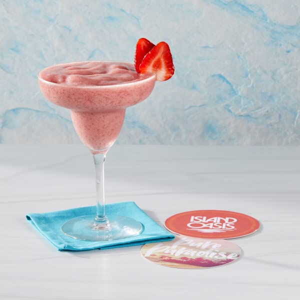 Island Oasis Strawberry Fruit Puree Beverage Mix - 33.9 Fl Oz (Pack of 12) | Smoothie Base, Cocktail Mixer & Frozen Drink Concentrate for Restaurants, Bars & Home Use