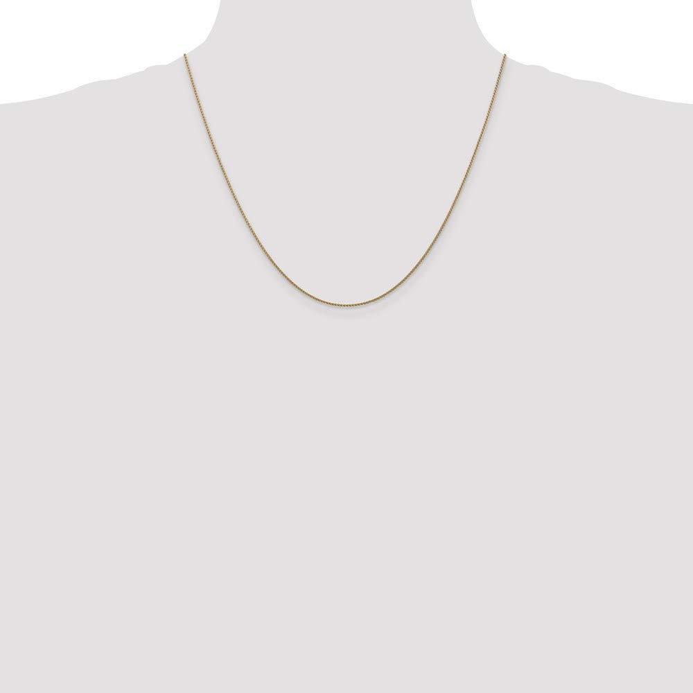 Roy Rose Jewelry 14K Yellow Gold & Rose Gold 1mm Diamond-Cut Spiga Chain Necklace - 20 Inch Length - Perfect for Valentine's Day Gifts, Anniversary Presents & Everyday Elegance