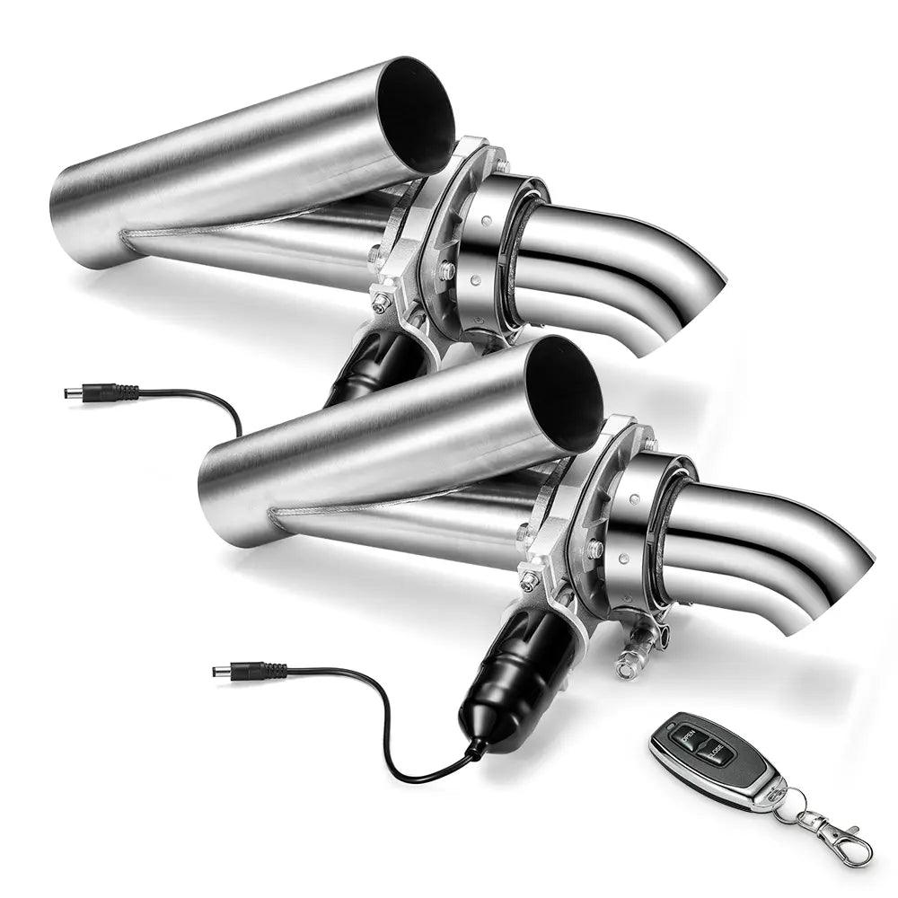 EVIL ENERGY Dual Electric Exhaust Cutout Valve with Remote Switch - 2.0/2.25/2.5/3 Inch Options - Performance Upgrade for Muscle Cars, Trucks & Off-Road Vehicles - Enhance Sound & Boost Horsepower