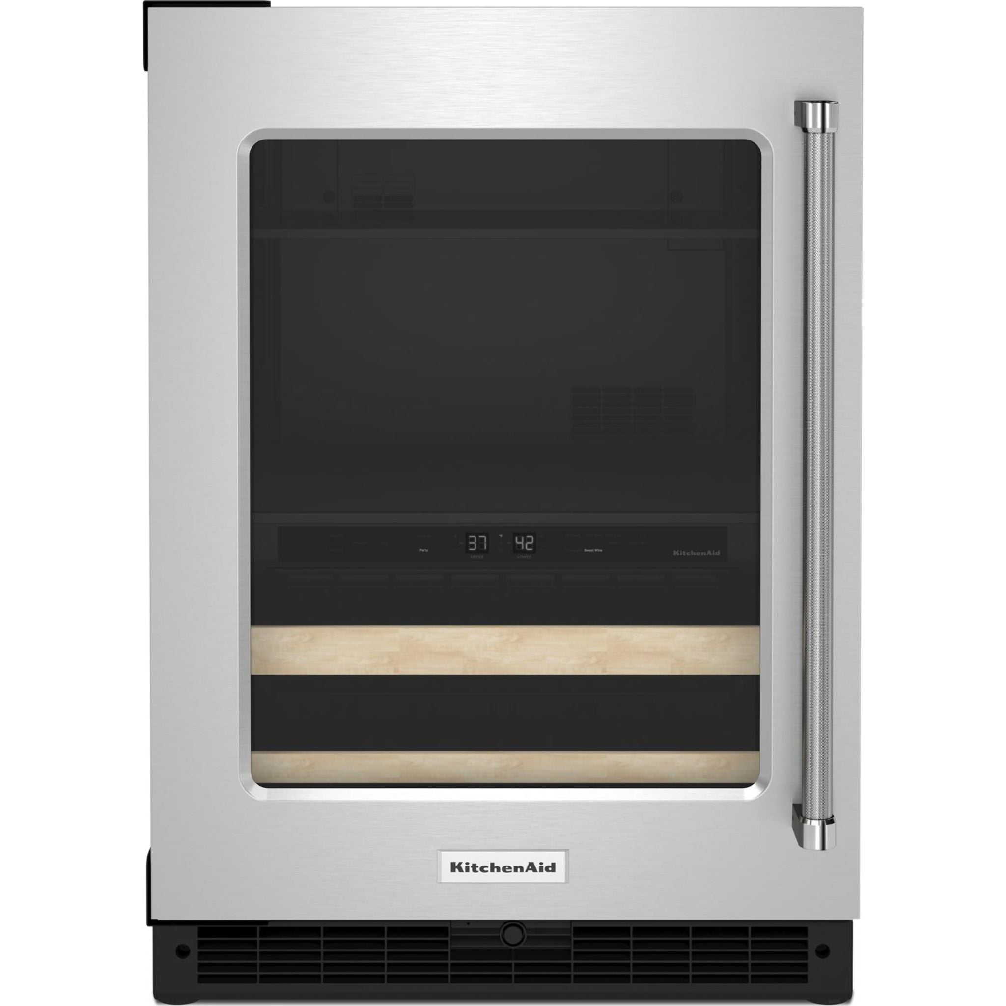 KitchenAid KUBL214KSB 24-Inch Built-In Beverage Cooler - Stainless Steel Refrigerator for Wine, Beer & Soda - Perfect for Home Bar, Kitchen & Entertainment Areas