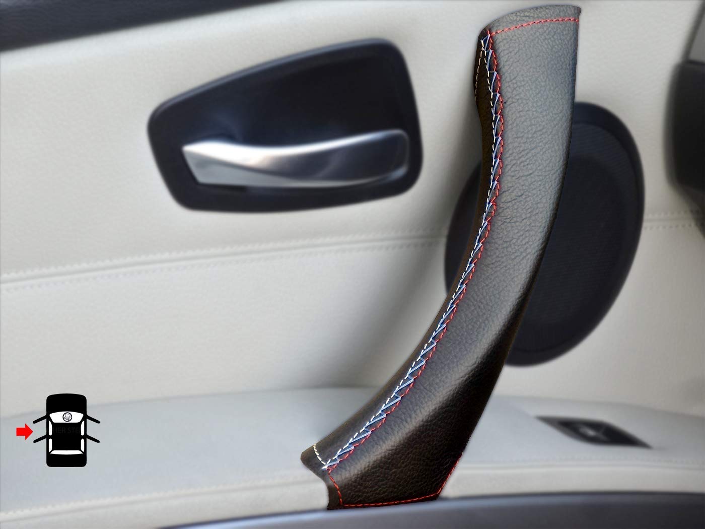 BMW E90 E91 E92 M3 Interior Door Handle Set - 3Pcs LHD Kit for 3 Series - Perfect for Car Interior Upgrade