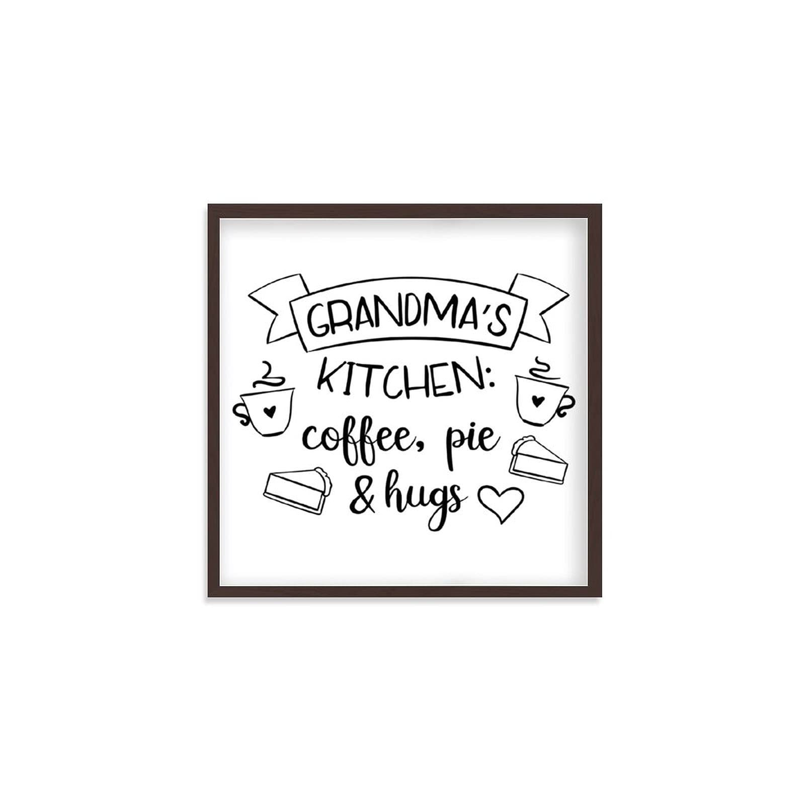 12x12 Wood Plaque Sign - Farmhouse Wall Decor for Kitchen & Home