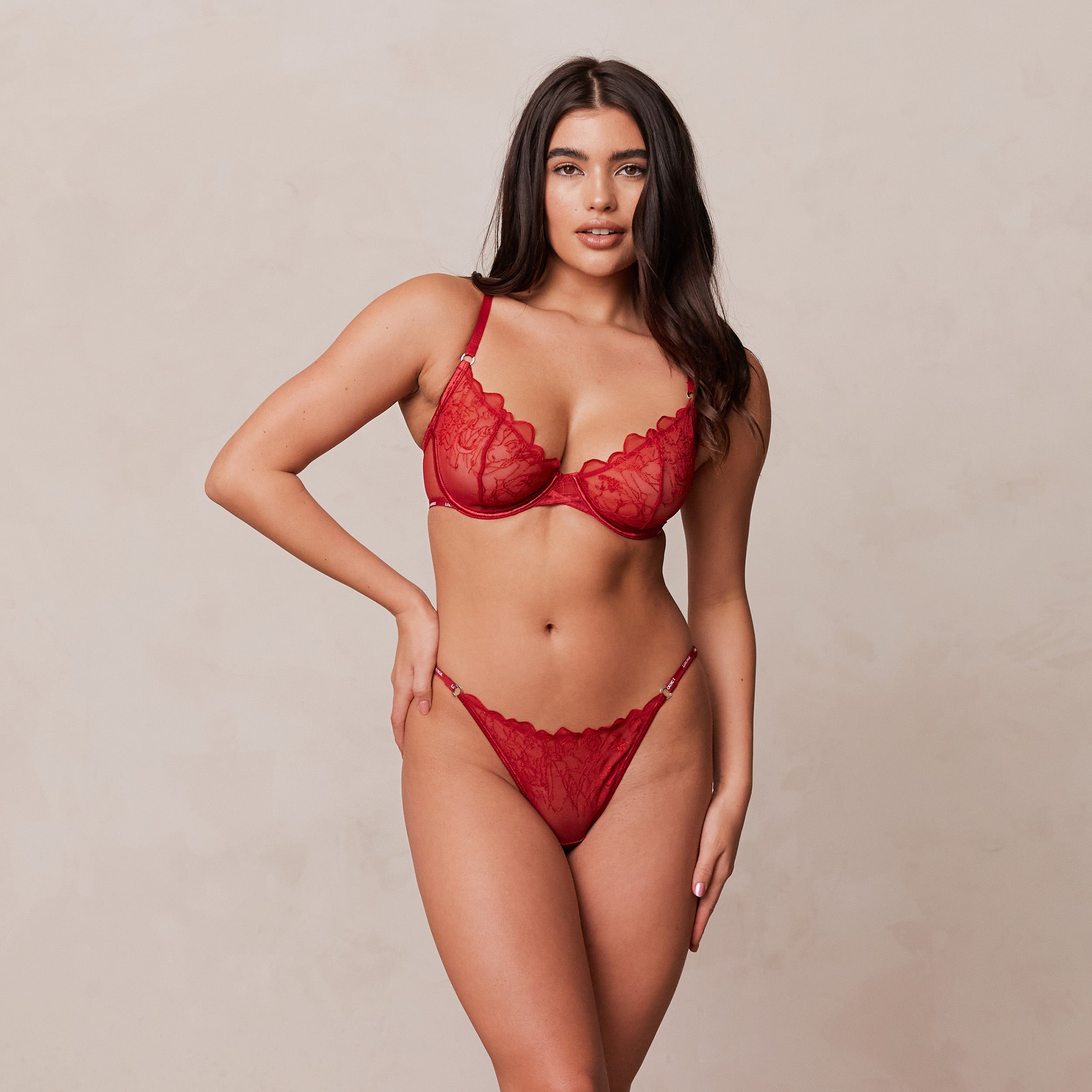 Maroon Balcony Bra - Comfortable Lace Underwire Bra for Women | Perfect for Everyday Wear & Lounge
